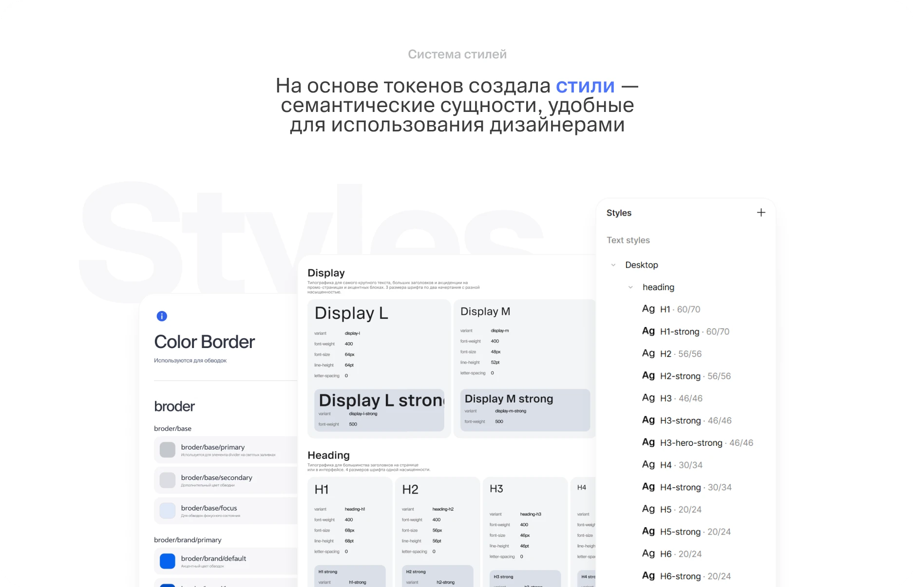 Система текстовых и цветовых стилей